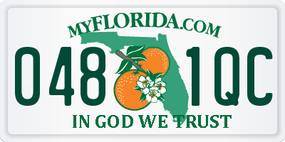FL license plate 0481QC
