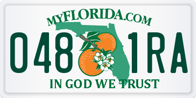 FL license plate 0481RA