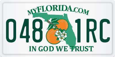 FL license plate 0481RC