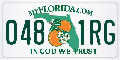 FL license plate 0481RG
