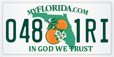 FL license plate 0481RI