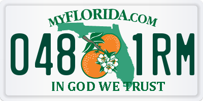 FL license plate 0481RM