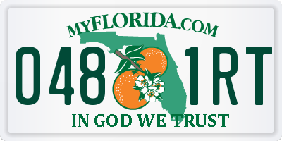 FL license plate 0481RT