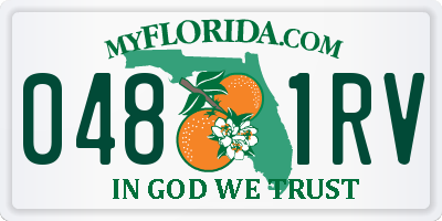 FL license plate 0481RV