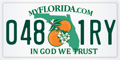 FL license plate 0481RY