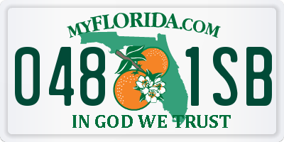 FL license plate 0481SB