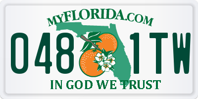 FL license plate 0481TW