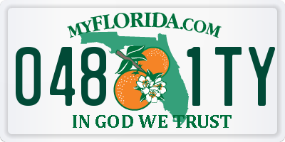 FL license plate 0481TY