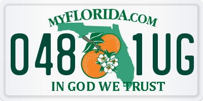 FL license plate 0481UG
