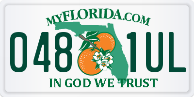 FL license plate 0481UL
