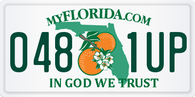 FL license plate 0481UP
