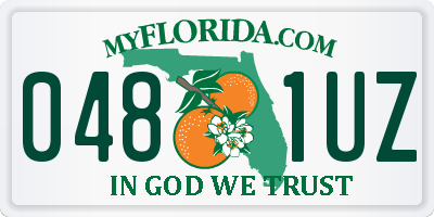 FL license plate 0481UZ