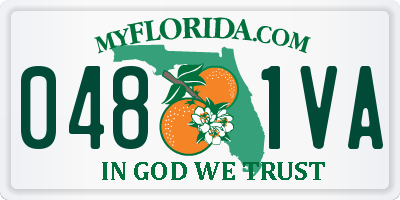 FL license plate 0481VA