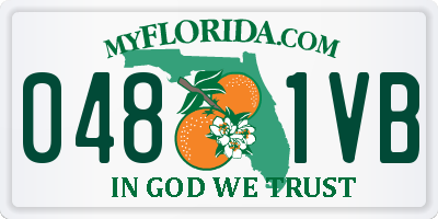 FL license plate 0481VB