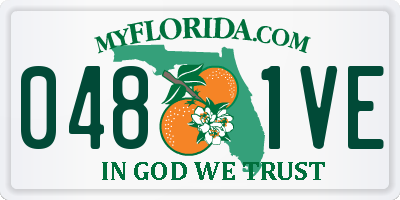 FL license plate 0481VE