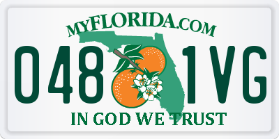 FL license plate 0481VG