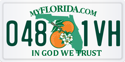 FL license plate 0481VH