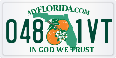 FL license plate 0481VT
