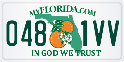 FL license plate 0481VV