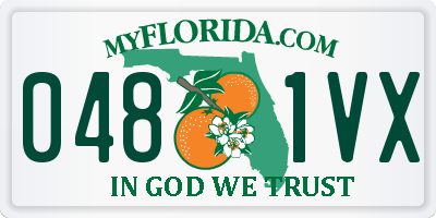 FL license plate 0481VX