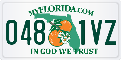 FL license plate 0481VZ