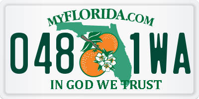 FL license plate 0481WA