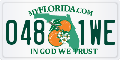 FL license plate 0481WE