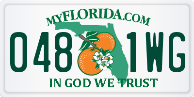 FL license plate 0481WG