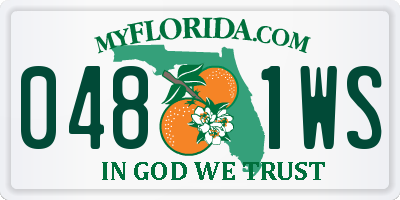 FL license plate 0481WS