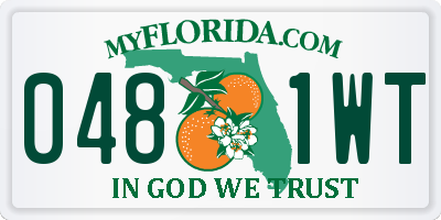 FL license plate 0481WT