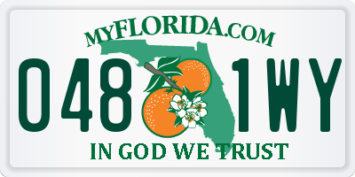 FL license plate 0481WY