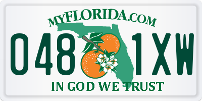 FL license plate 0481XW