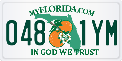 FL license plate 0481YM