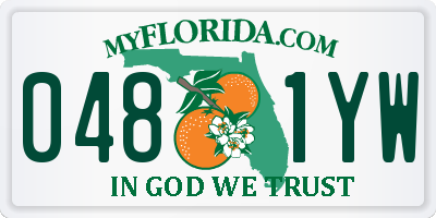 FL license plate 0481YW