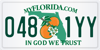 FL license plate 0481YY