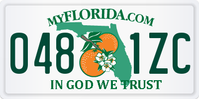 FL license plate 0481ZC