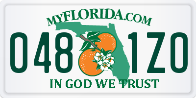 FL license plate 0481ZO