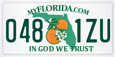 FL license plate 0481ZU