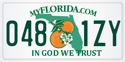 FL license plate 0481ZY