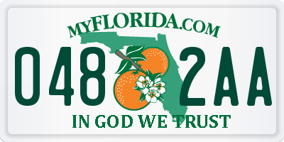 FL license plate 0482AA