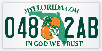 FL license plate 0482AB