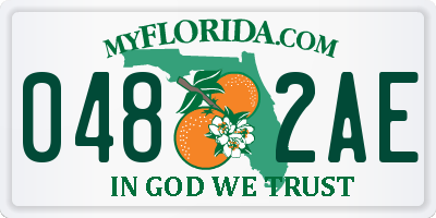 FL license plate 0482AE