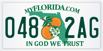 FL license plate 0482AG