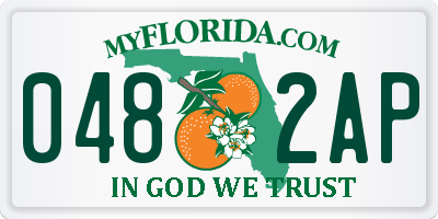 FL license plate 0482AP