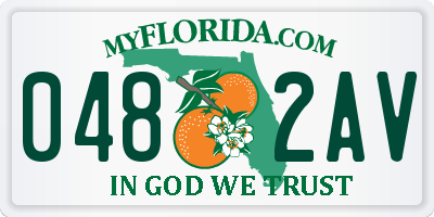 FL license plate 0482AV