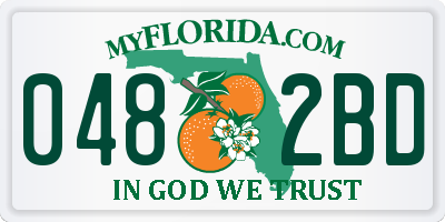 FL license plate 0482BD