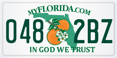 FL license plate 0482BZ