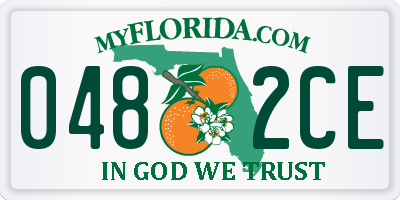 FL license plate 0482CE