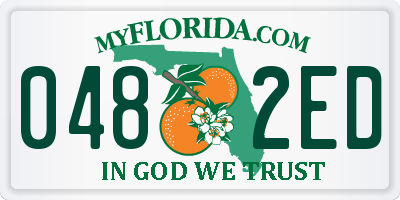FL license plate 0482ED