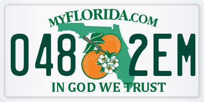 FL license plate 0482EM